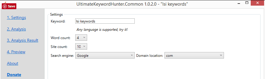 Features of Ultimate Keyword Hunter Tool