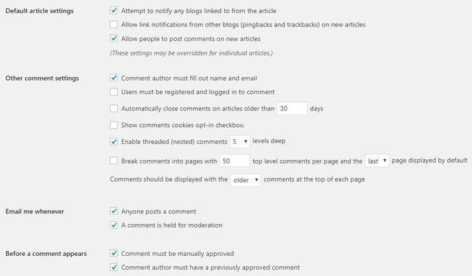 recommended-wordpress-discussion-settings