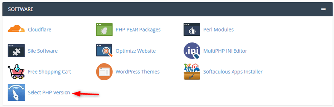 select-php-version-from-cpanel-software-category