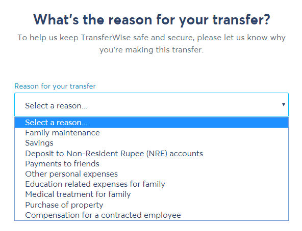 transferwise-reason-for-transfer